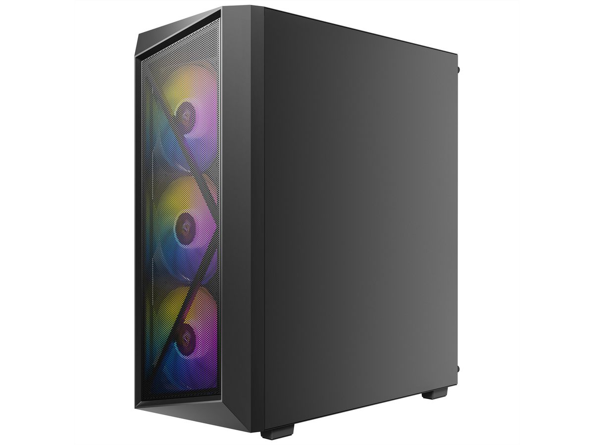 ANTEC AX67 ARGB PC Gehäuse Midi Tower Gaming ATX, schwarz