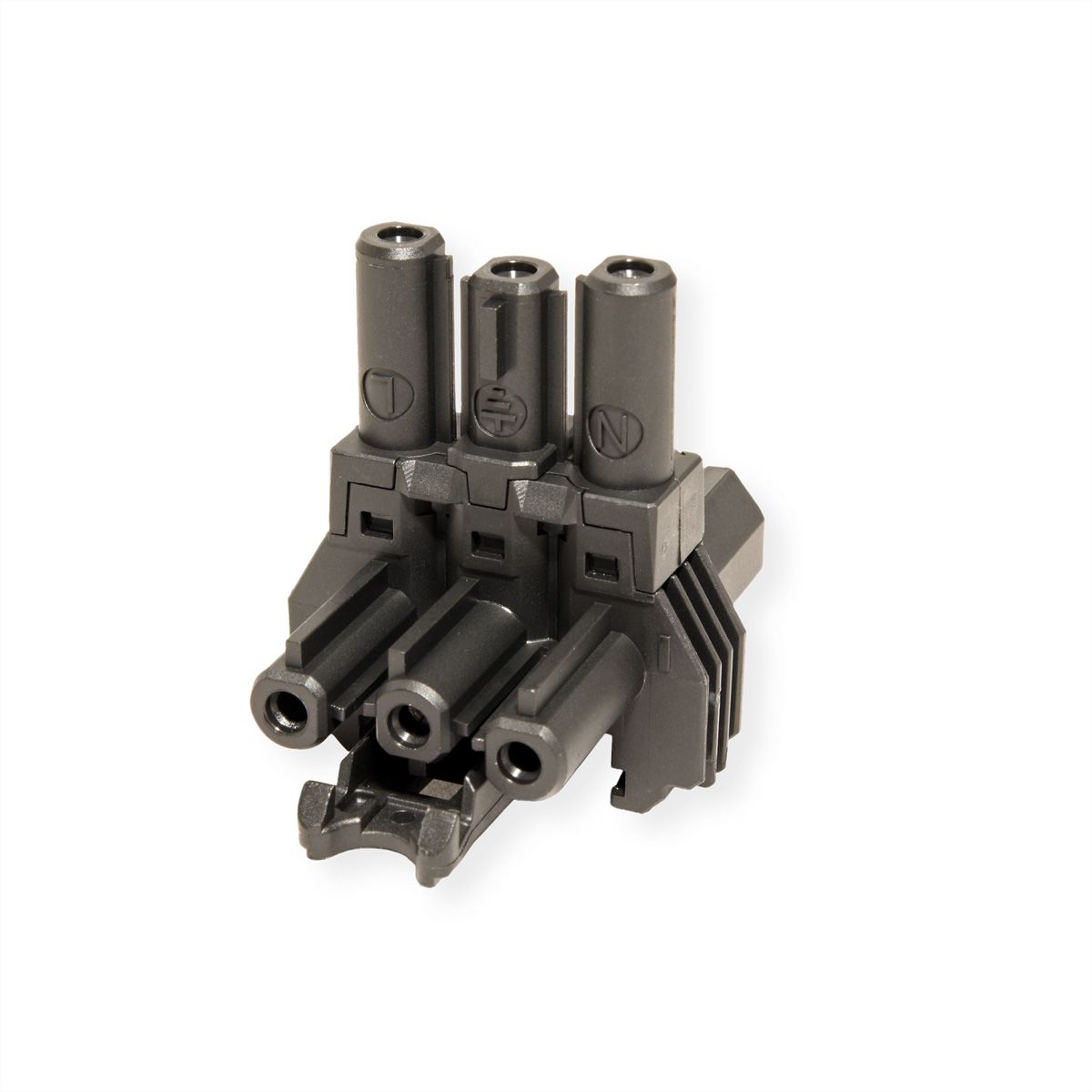 BACHMANN distribution block WIELAND GST18 1xIn/2xOut, with mounting option, 5 m, black