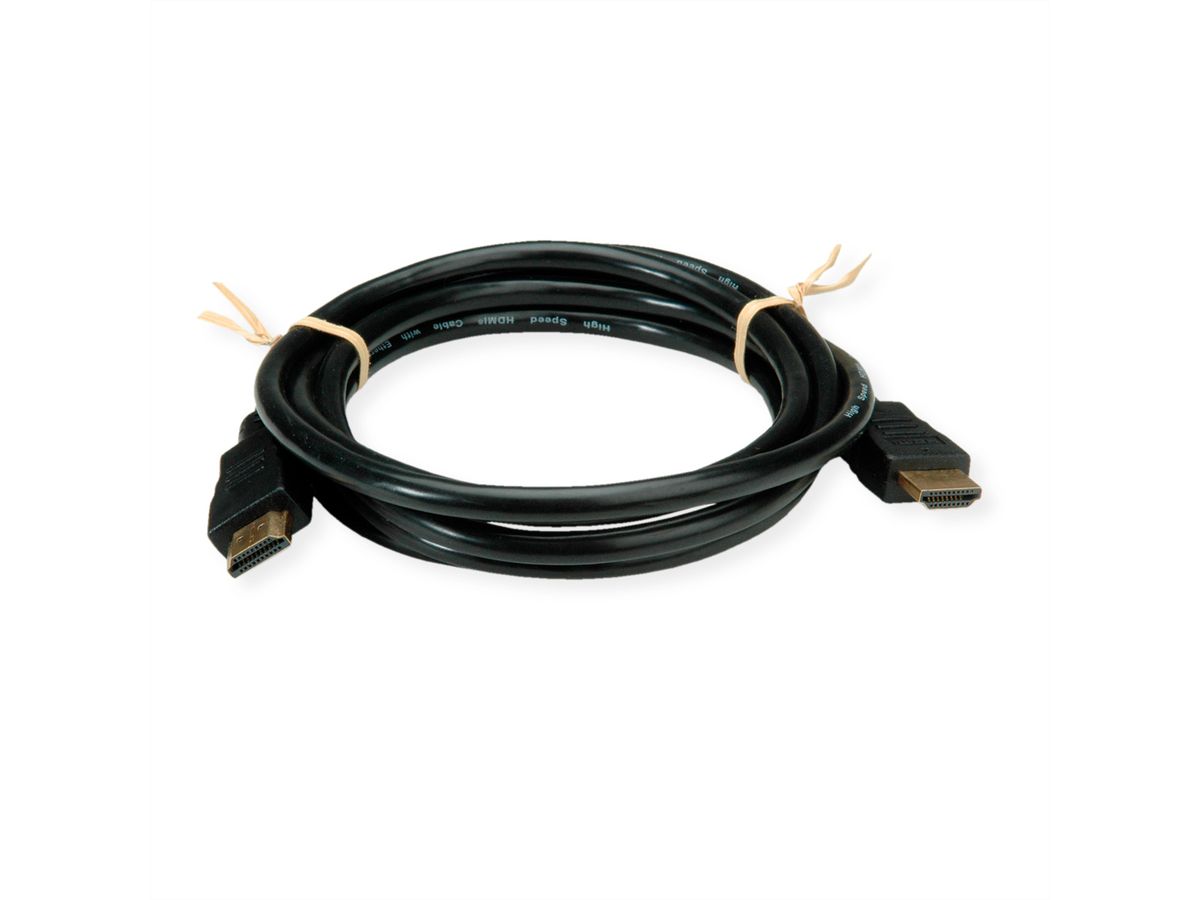 ROLINE RM HDMI High Speed kabel met Ethernet, zwart, 1 m
