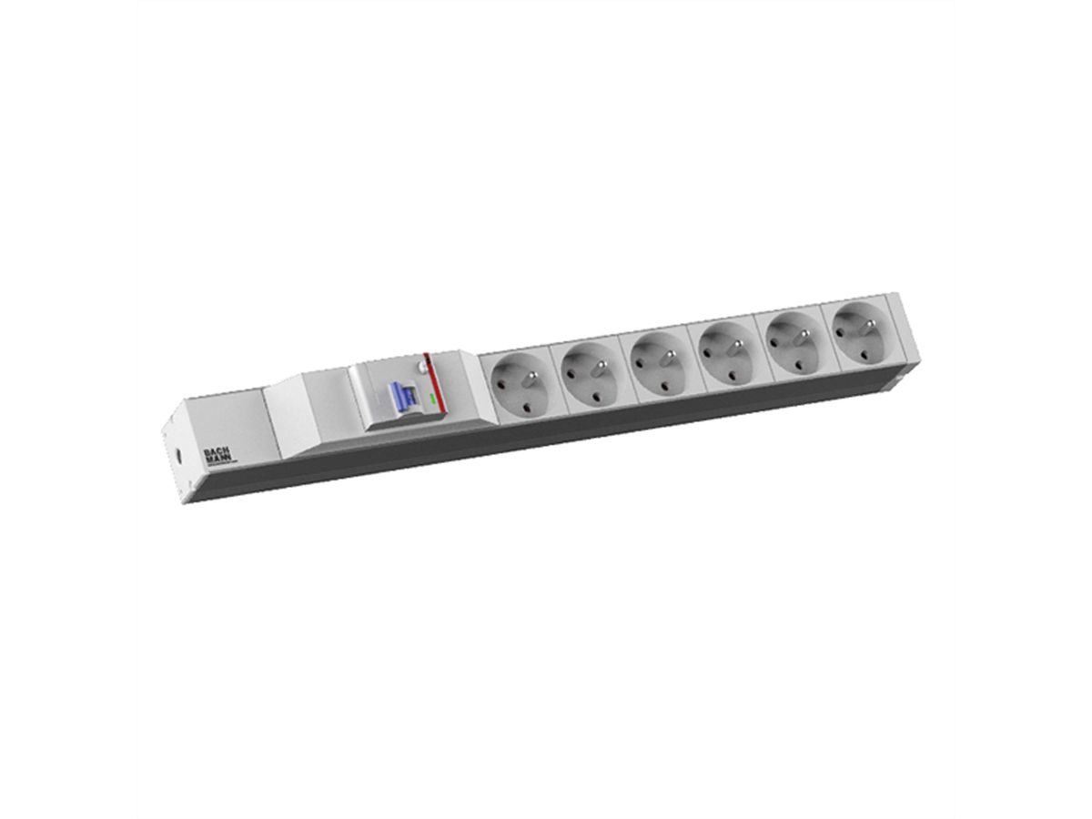 BACHMANN 19" 1U 6xUTE 1xFI power 2.0m CEE7/7