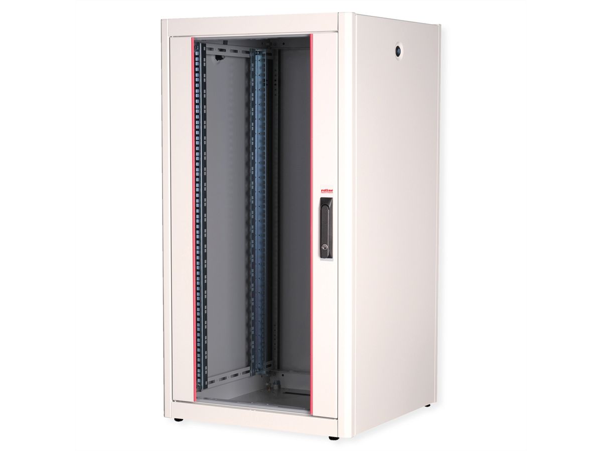 ROLINE 19-inch netwerkkast Basic 22 U, 600x600 BxD Glazen deur grijs
