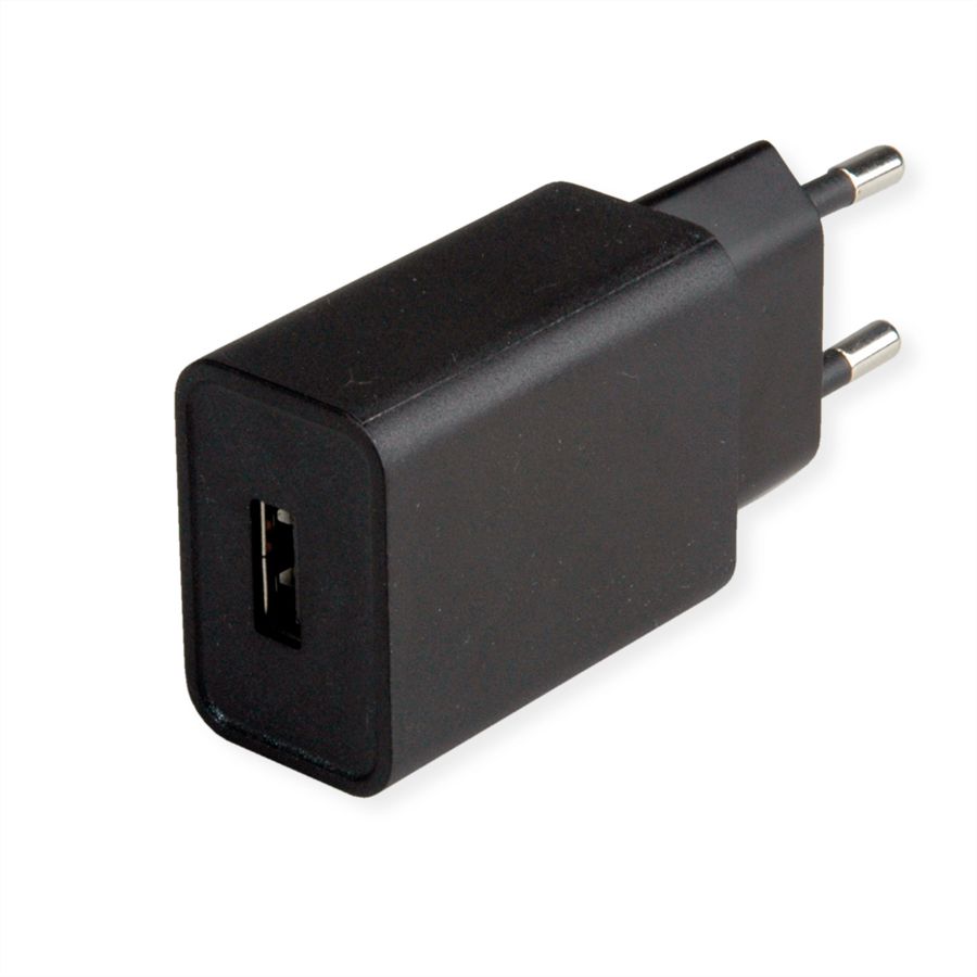 VALUE USB-oplader met eurostekker, 1-poort (Type A), 12W