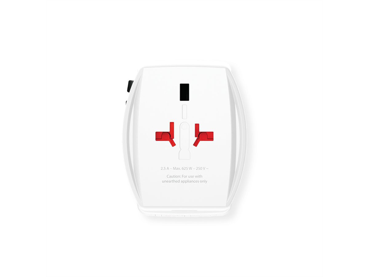 Skross MUV USB AC45PD World Travel Adapter with USB C cable, worldwide