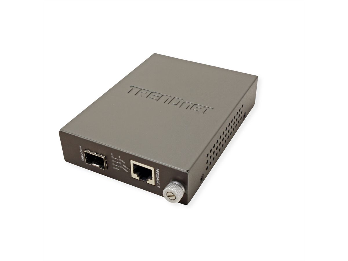 TRENDnet TFC-1000MGA Mediaconverter 100/1000Mbase-T naar SFP