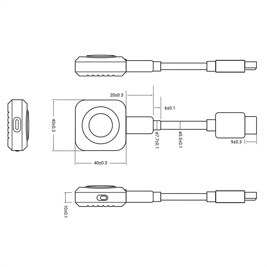 VALUE Wireless HDMI A/V Adapter-System, USB-C (Sender) - HDMI (Empfänger), 20 m