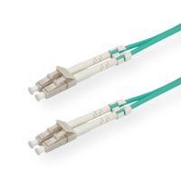 ROLINE F.O. Jumper Cable 50/125µm OM3, LC/LC, Low-Loss-Connector, turquoise, 1 m