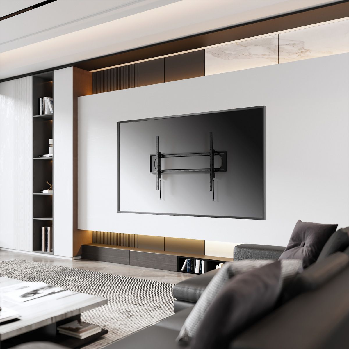 VALUE TV Wall Mount, 80mm Wall Distance, <120kg, <304,8cm (120"), VESA 900x600, tiltable