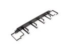 VALUE 19" Cable Management 1U, with 6 Metal Rings (G-Type), black