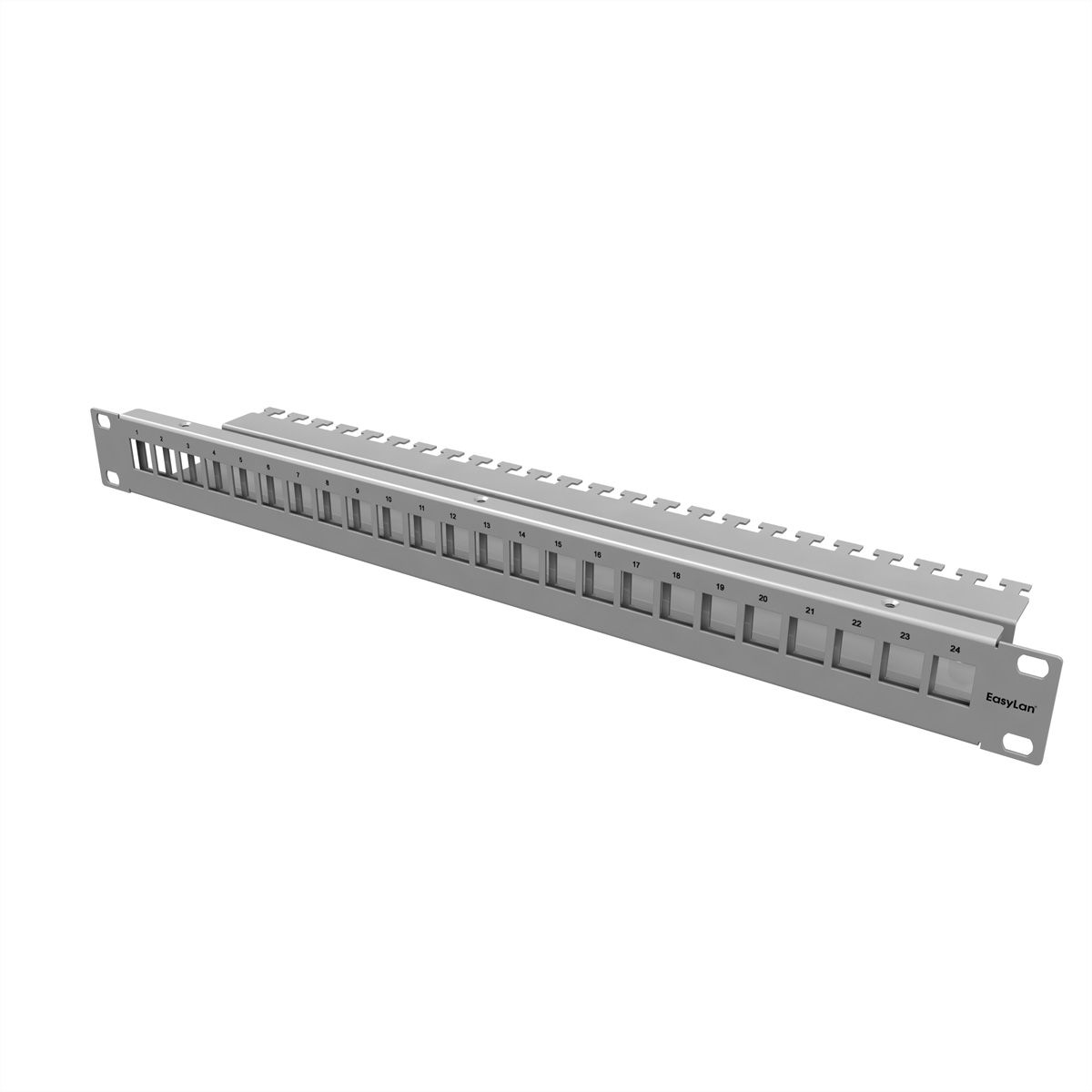 EasyLan preLink / fixLink paneel 19'' 1HE, 24x Keystone aansluitingen