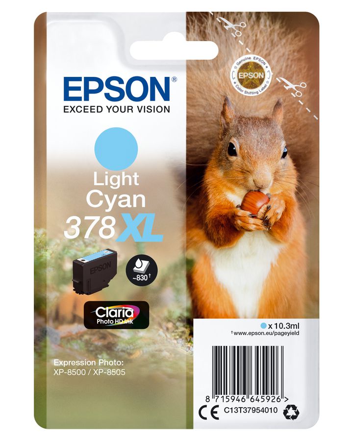 Epson 378XL inktcartridge Lichtyaan 10,3 ml 830 pagina's