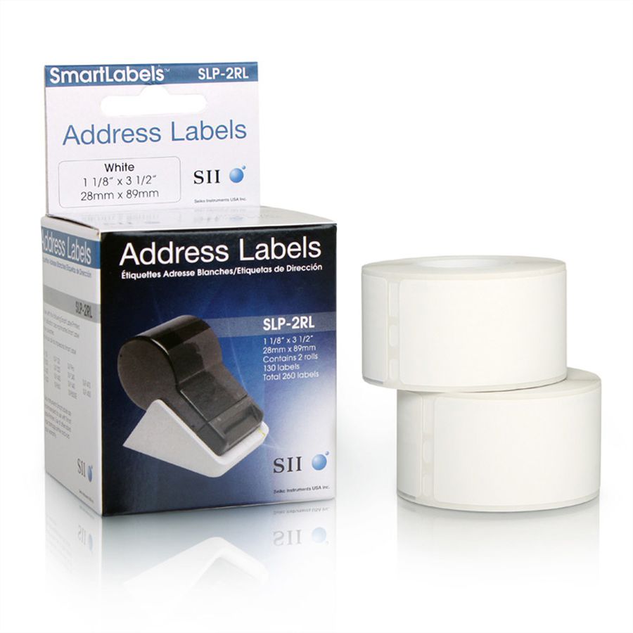 SEIKO adresetiketten (wit), SLP-2RL, 2x 130 st.