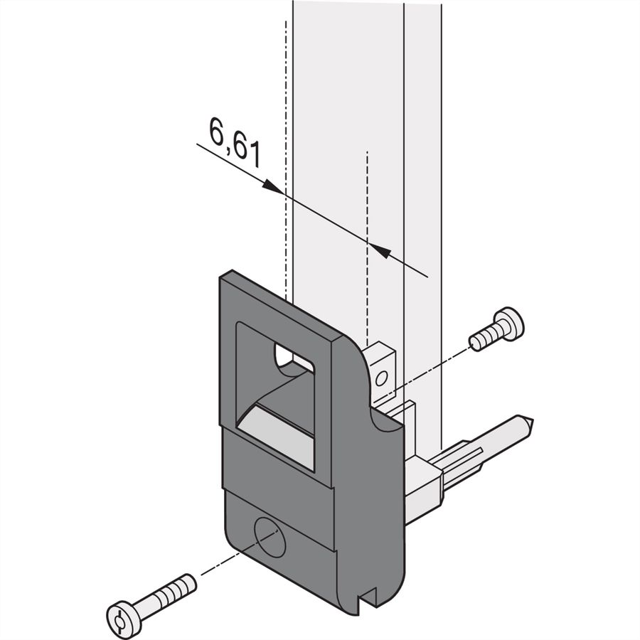 SCHROFF Inserter/Extractor Handle Type IET, Black Lever, Grey Button, Bottom, 10 pieces