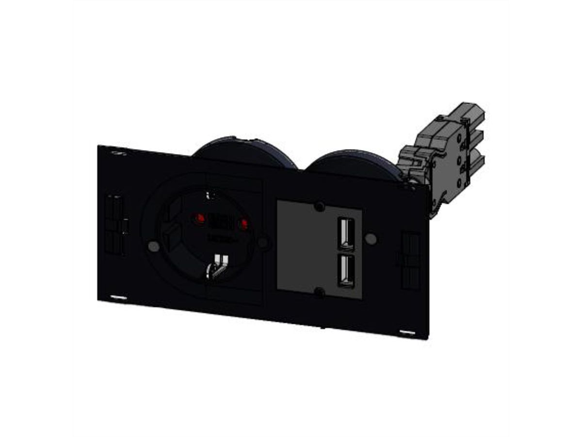 BACHMANN DUE Set 1xDUE CEE7/7+USB