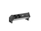 BACHMANN DESK2 ALU BLACK 2xprotective contact USB C, USB Charger 30W 0.2m GST18