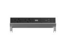 BACHMANN DESK2 2xUK 45° 3.15A, 1xUSB C/C 100W L=0.2m INOX