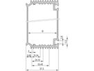 SCHROFF HF-frame type insteekmodule lichaamsbuis, 12 pk, 1000 mm