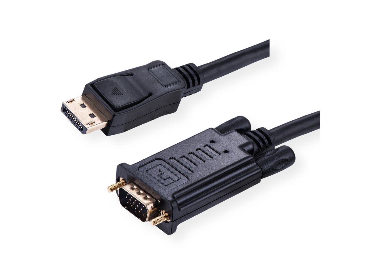 VALUE Cable DisplayPort - VGA, M / M, zwart, 3 m