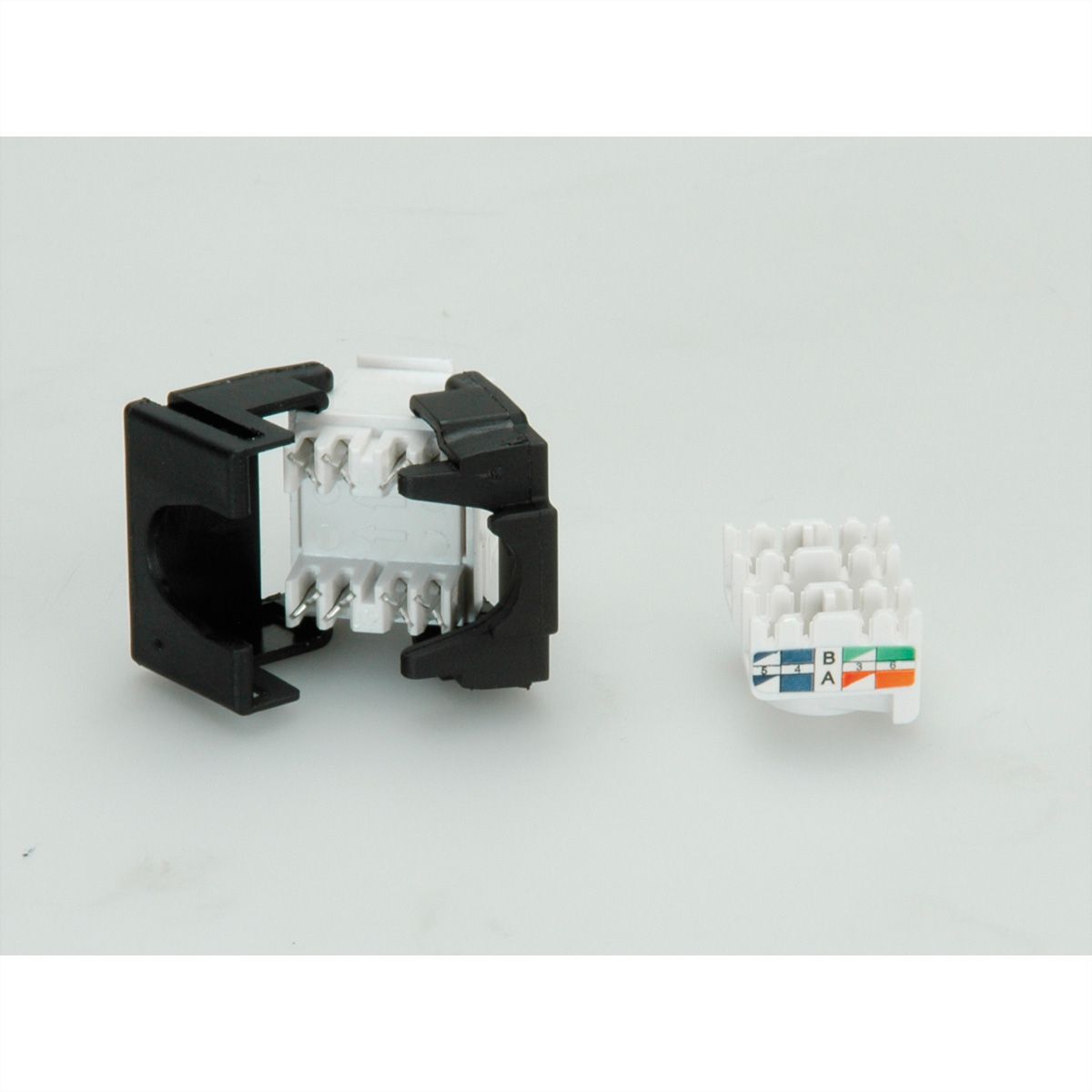 VALUE Cat.6 (klasse E) Keystone onafgeschermd, zonder gereedschap, wit