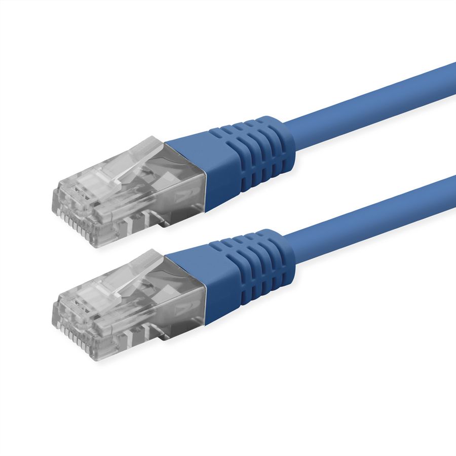 ROLINE Cat.6 (Class E) Patch Cable, UTP, PoE, blauw, 0,5 m