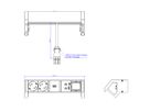 BACHMANN DESK2 2xbeschermend contact USB A&C, USB Lader 22W 1xABD 0,2m GST18 INOX