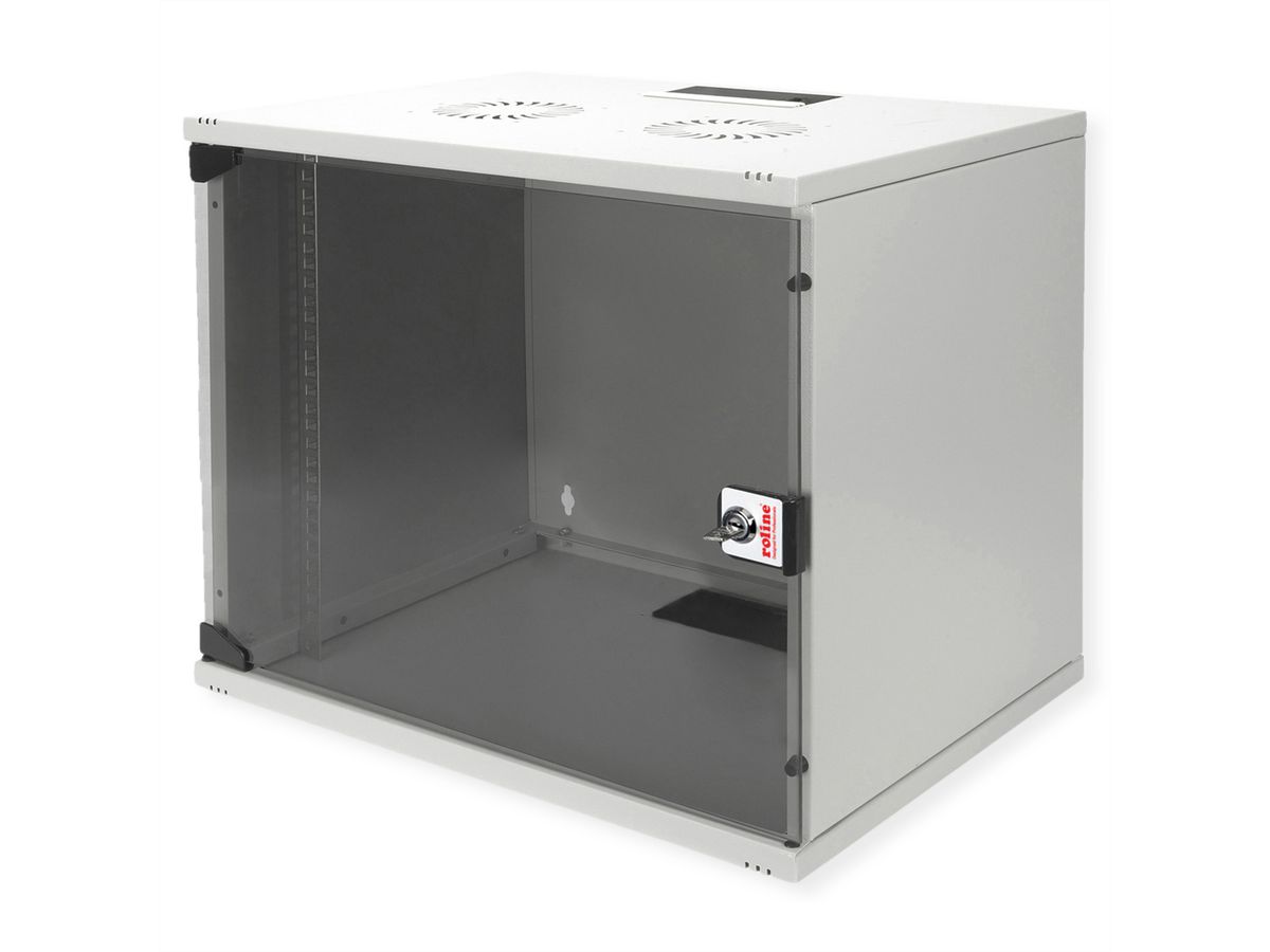 ROLINE 19-inch wandbehuizing Basic 9 U, 540x400 BxD Bouwpakket grijs