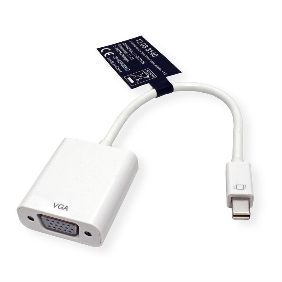 ROLINE Mini DisplayPort-VGA Adapter, v1.2, Mini DP Male - VGA Female
