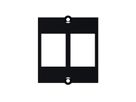 BACHMANN custom module frame 2x keystone with metal holder, black