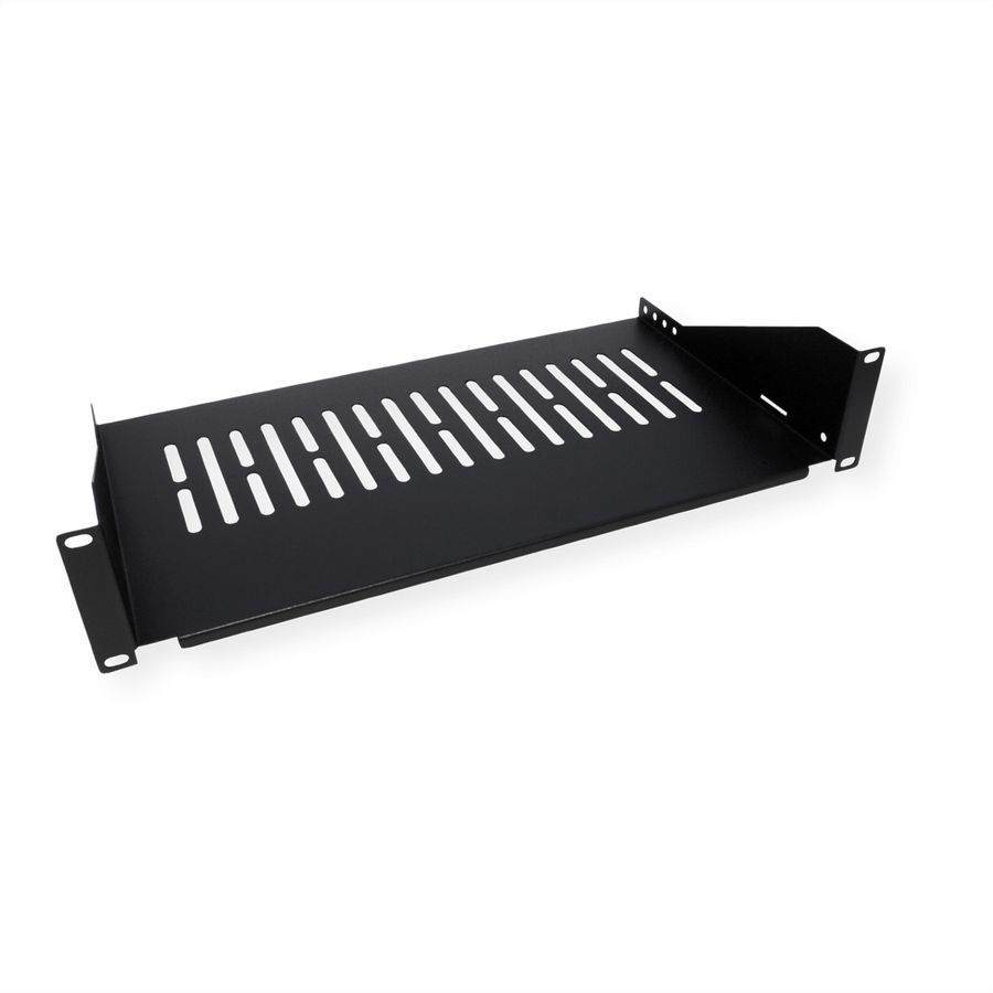 VALUE 19"-Legplank,  485 x 250mm, 2HE, max. 15kg, zwart