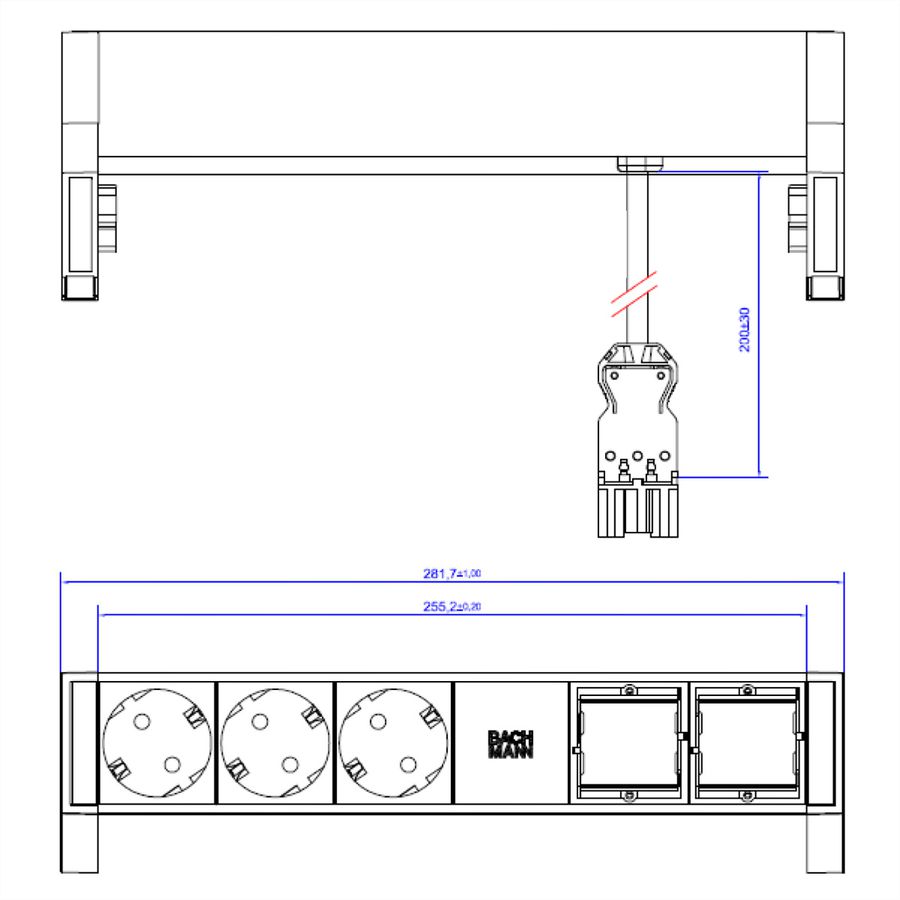 BACHMANN DESK2 3x geaard contact 2x ABD GST18 Inox