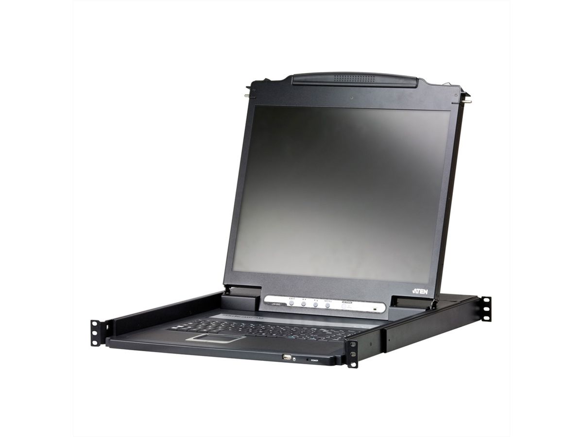 ATEN CL3000N KVM-console, 48 cm LCD, VGA, PS/2-USB, USB-poort, LED HG-Bel., D