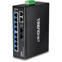 TRENDnet TI-G102 10-poorts Industriële Gigabit Switch DIN-Rail