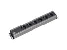 BACHMANN craftsman's strip 6x earthing contact, 19-inch rack compatible, 2 m