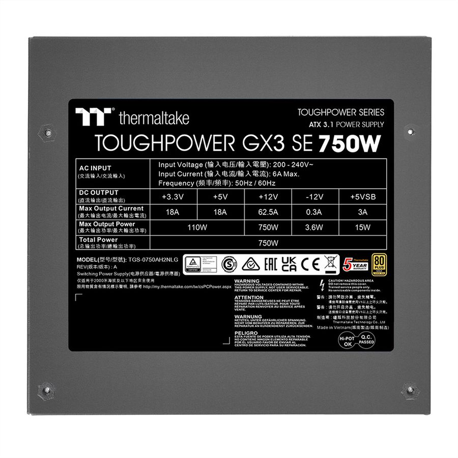 Thermaltake Toughpower GX3 SE 750W Netzteil