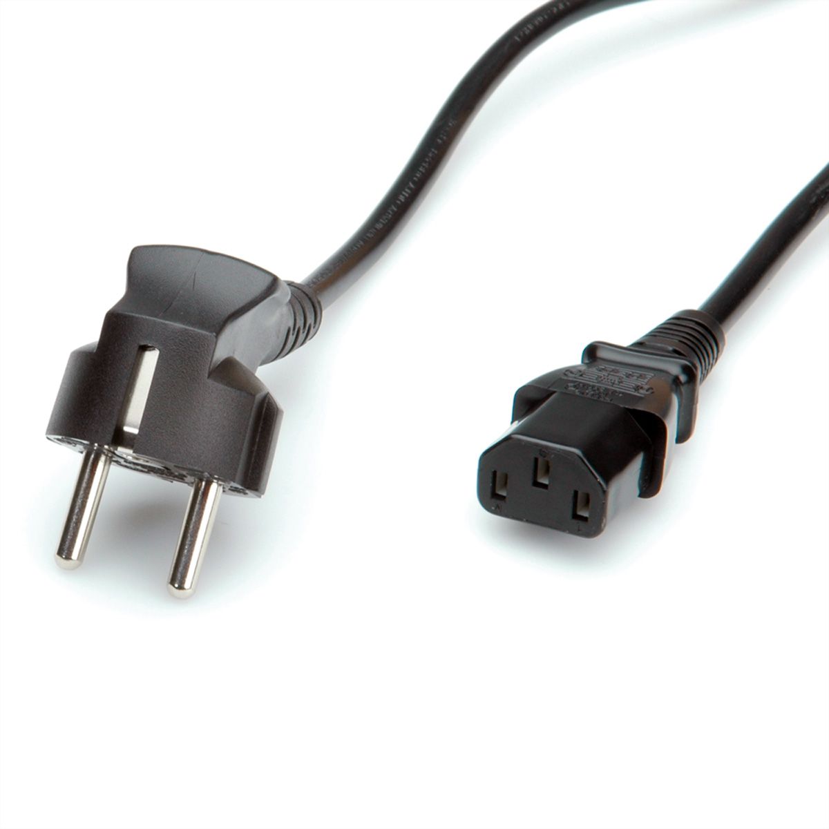 ROLINE Power Cable, straight IEC Connector, black, 3 m