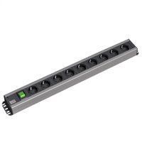 BACHMANN craftsman's socket strip 9x earthing contact, switch, 2 m
