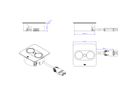 BACHMANN TWIST 2 1xUTE 1xUSB A/C 22W 0.2m GST18 silver square