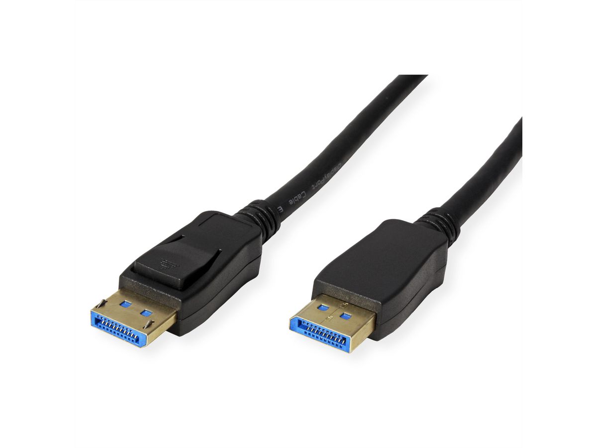 ROLINE DisplayPort-kabel, v2.0, DP M - M, zwart, 1 m