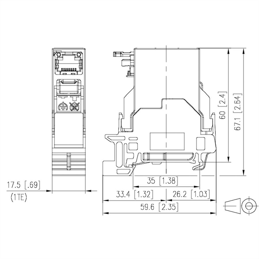 METZ CONNECT E-DAT Industrie TS35 veldconnector T568B