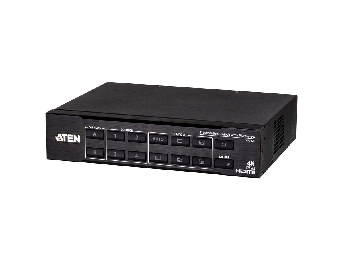 ATEN VP2420 4 x 2 True 4K Presentatie Matrix Switch met Multi View