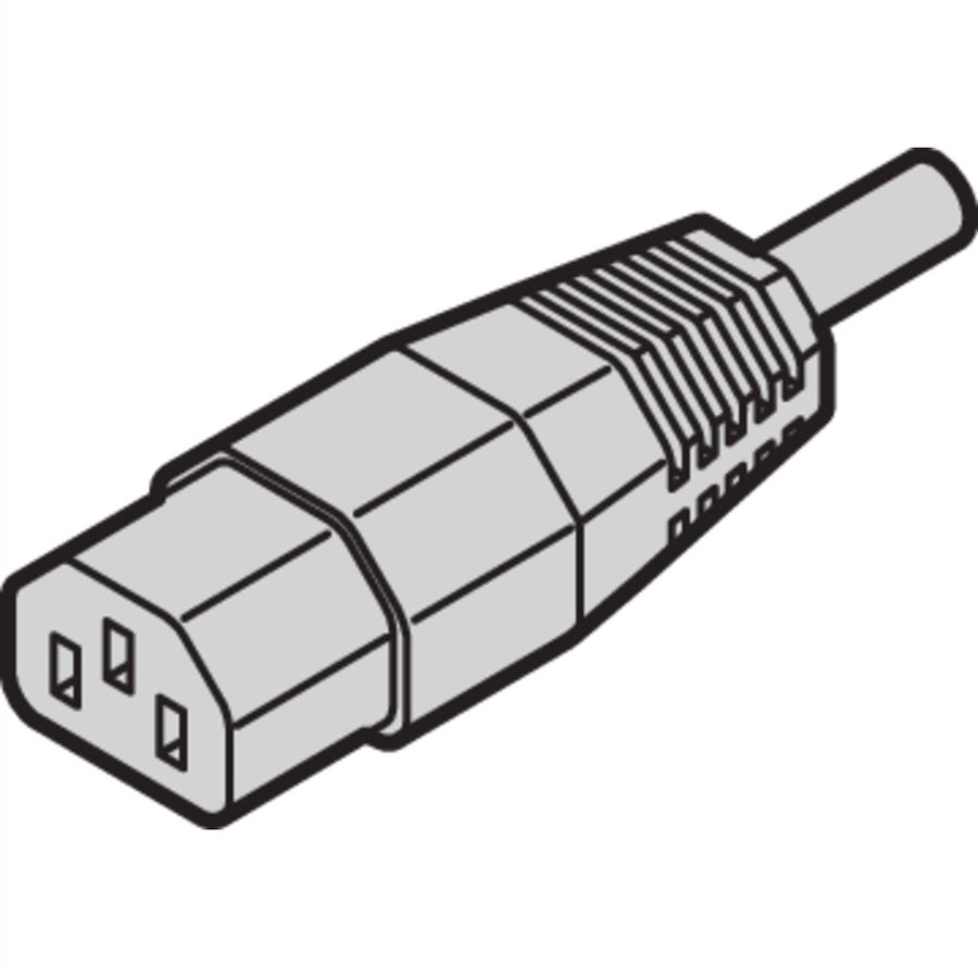 SCHROFF Mains Cable, SCHUKO/UTE to IEC C13, 2.5 m, Black