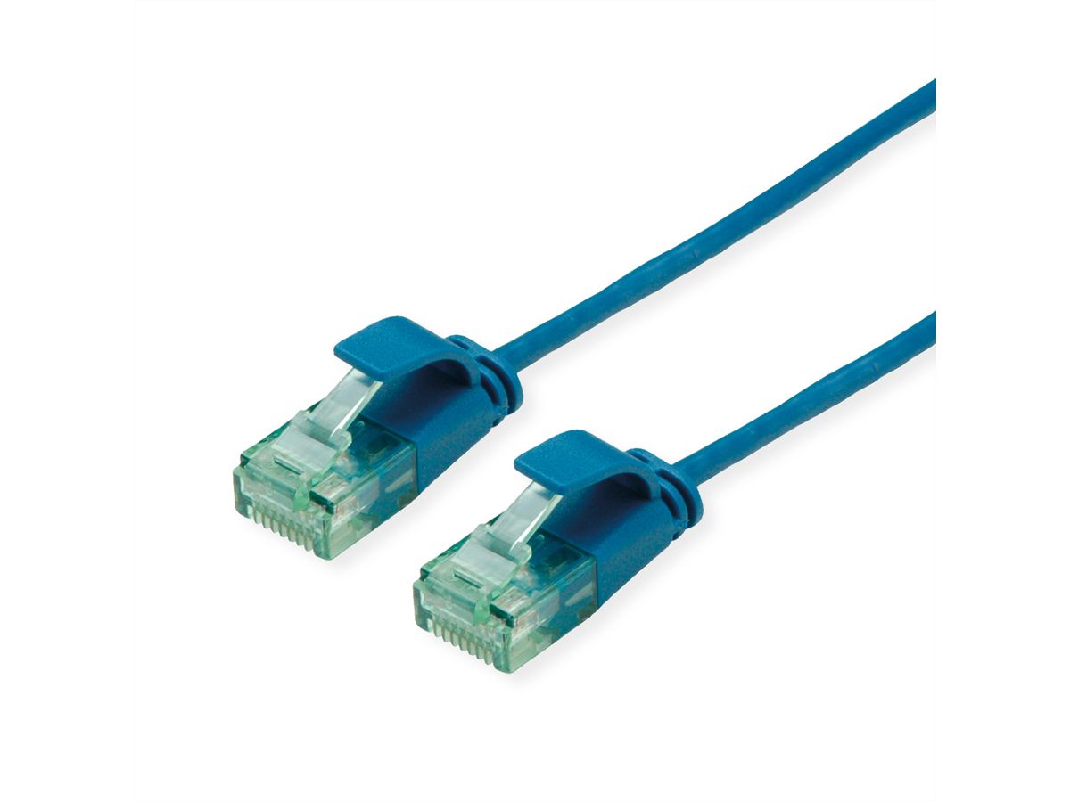 ROLINE RM UTP Data Center Patch Cord Cat.6A (Class EA), Slim, blue, 1.5 m