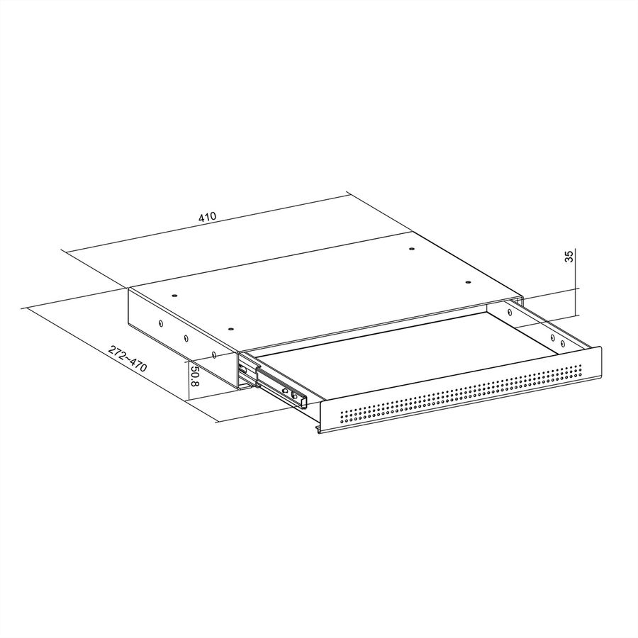 ROLINE Underdesk Mount Storage Drawer