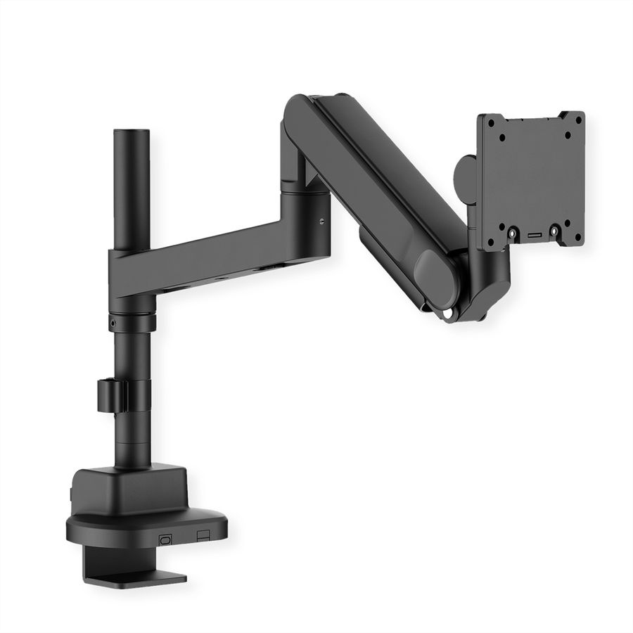 ROLINE Heavy Duty Monitor Arm, Pole-Mounted, Gas Spring, 24–57 inch, max. 27 kg, black