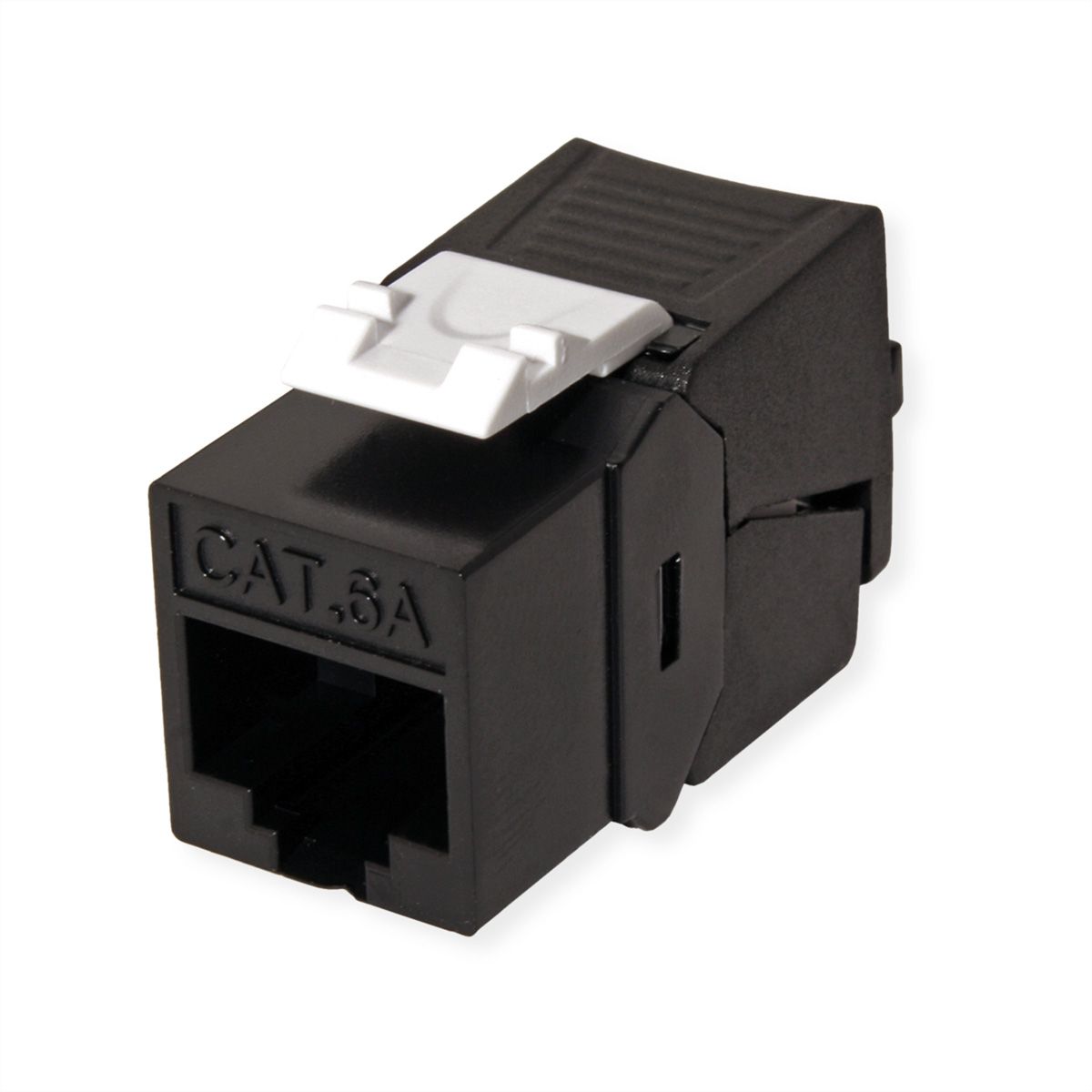 ROLINE Keystone Jack, Cat.6A (Class EA), RJ-45, UTP, tool-free, SLIM, black