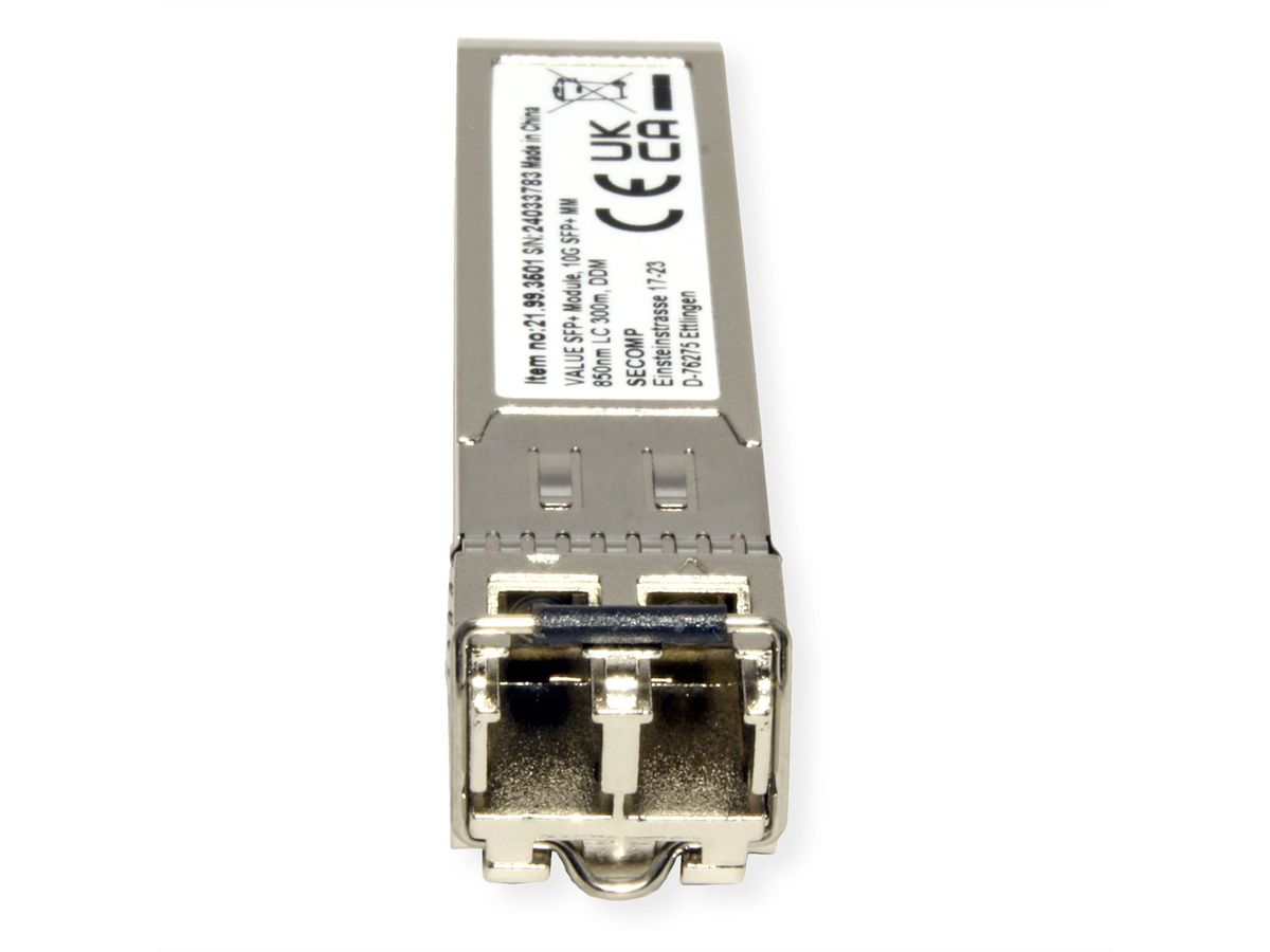 VALUE SFP+ module (MiniGBIC) SR/LC, 10GbE, Multimode, 850nm, max. 300m