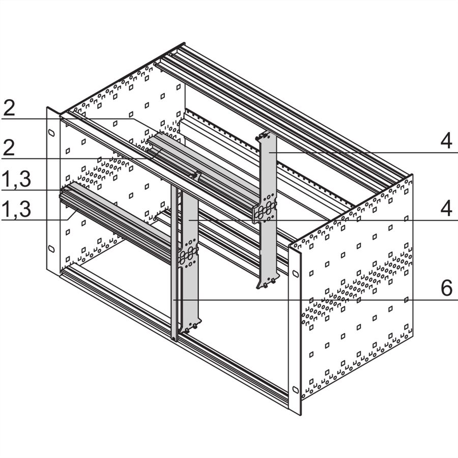 SCHROFF Combined Mounting Kit for Chassis, 63:19 HP