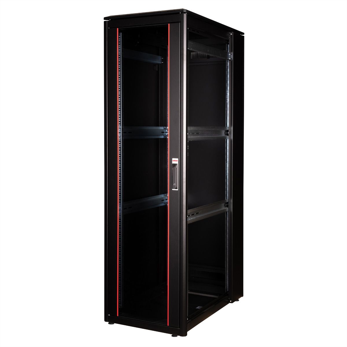 ROLINE 19-inch netwerkkast Pro 42 U , 600x1000 BxD Glazen deur zwart