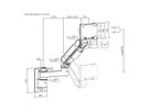 ROLINE Heavy-Duty Gas Spring Monitor Arm, Wall Mounted, <27kg, <144,78cm (57")