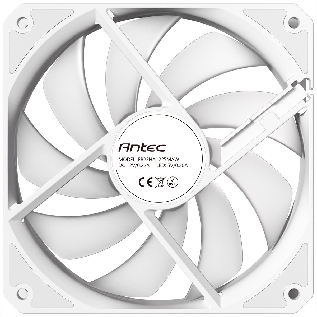 ANTEC P12R PWM ARGB REVERSE Fan PC Case Fan, white