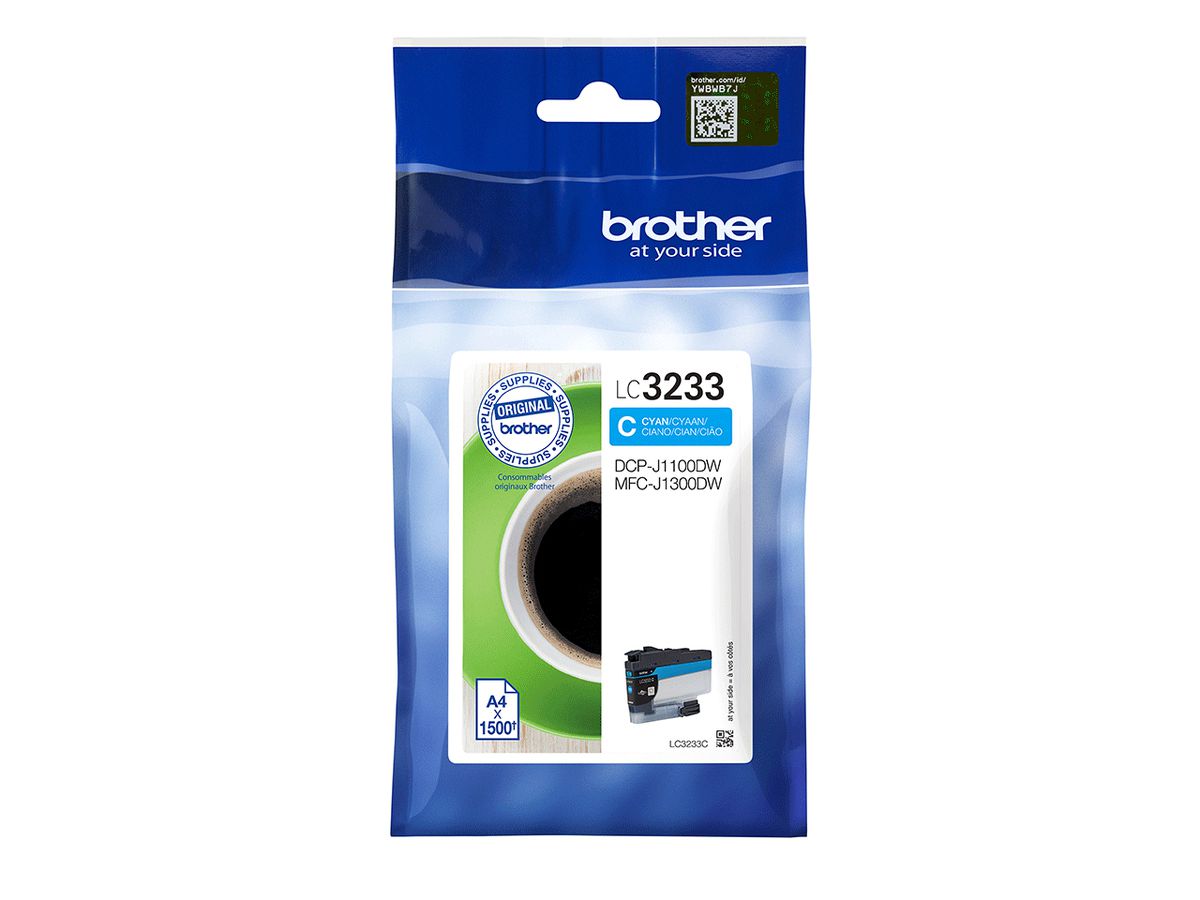 Brother LC3233C inktcartridge 1 stuk(s) Origineel Cyaan